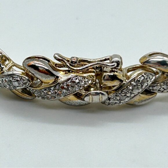 Vintage Ross-Simons Tennis Bracelet 925 Sterling Silver Gold Vermeil 7.5" 20g - Picture 13 of 15